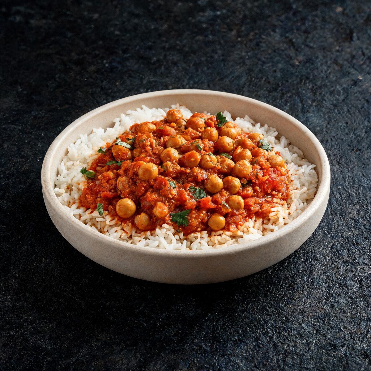 Chickpea Tomato Rice Bowl