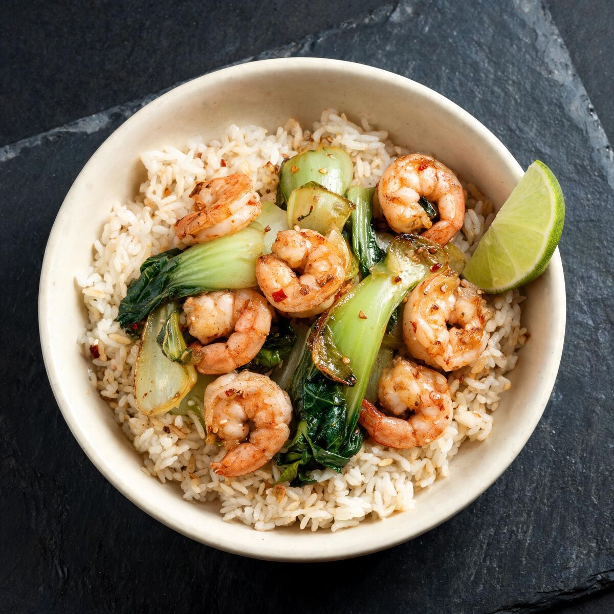 Air Fryer Shrimp and Bok Choy