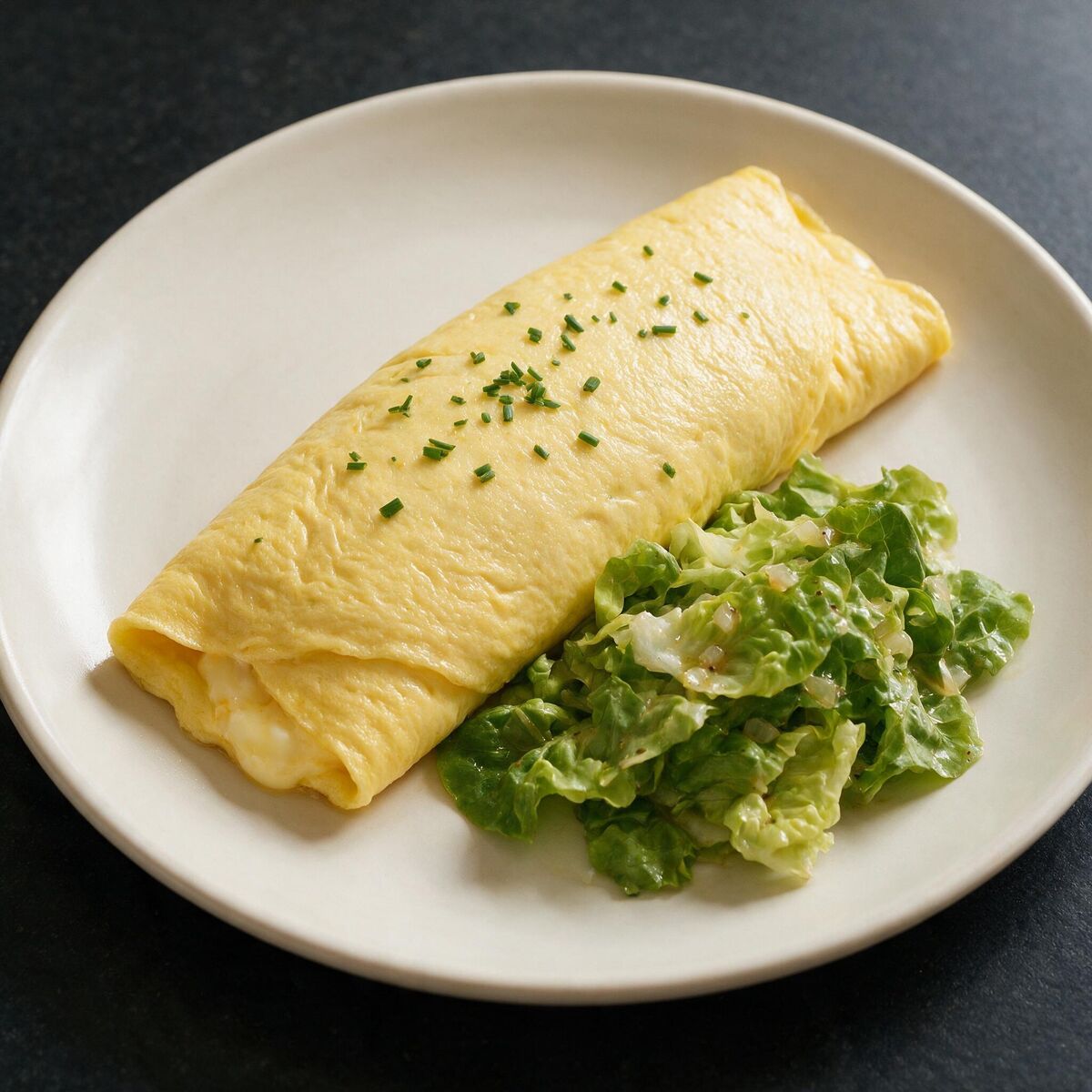 French Omelette with Side Salad