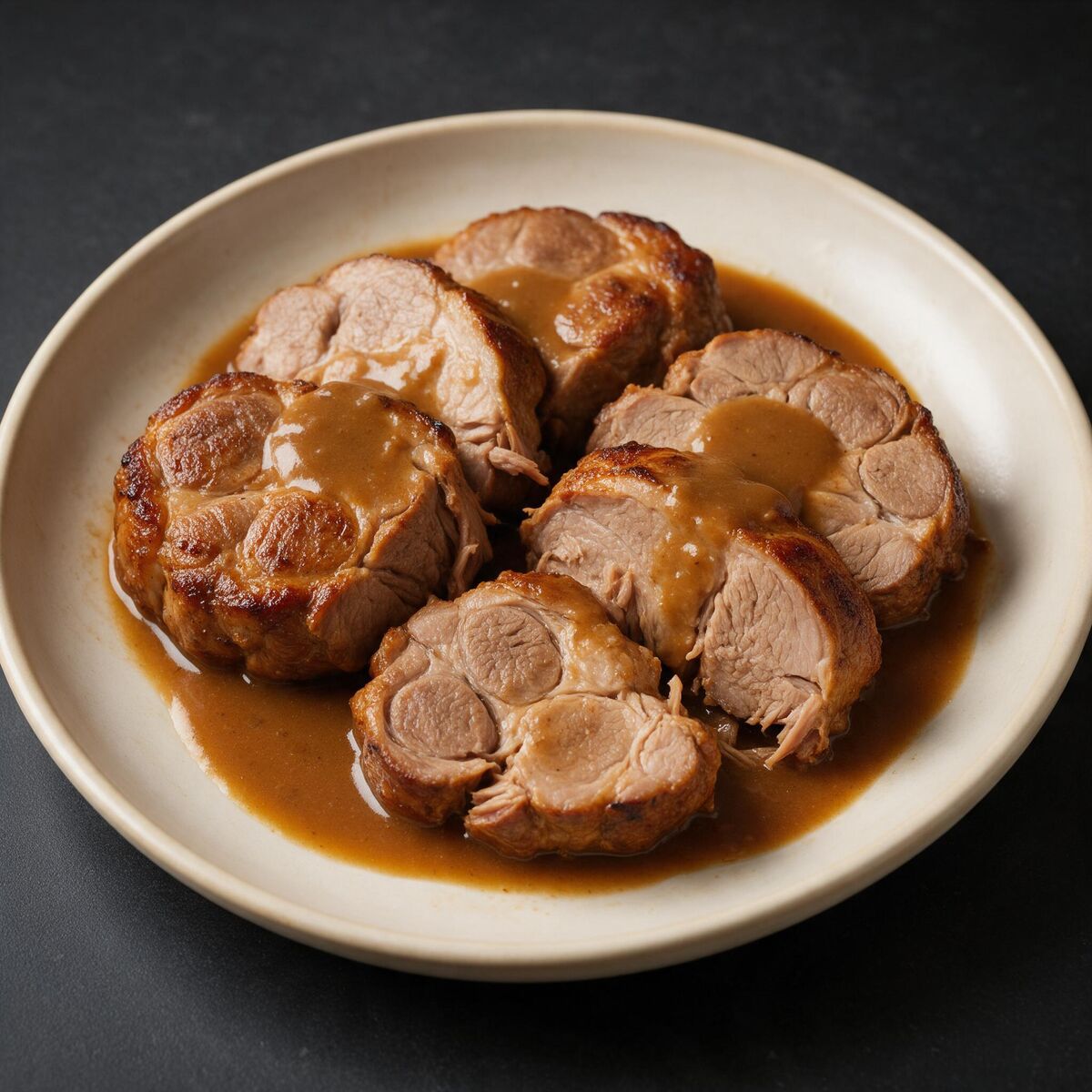 Slow-Roasted Pork Neck with Gravy